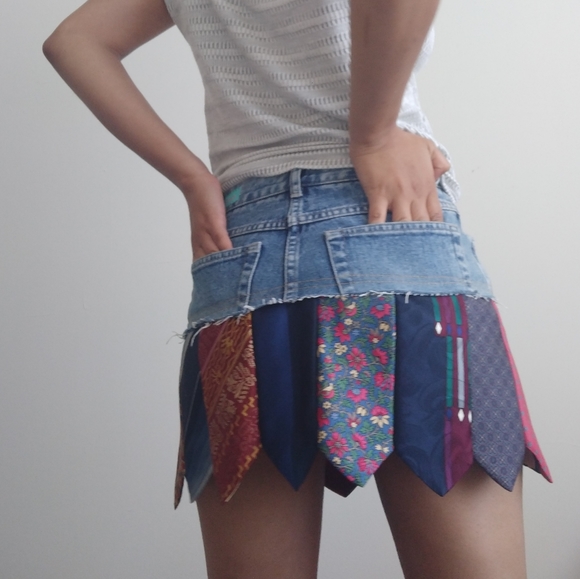 Whimsical Men's Ties Mini Skirt - Picture 8 of 8